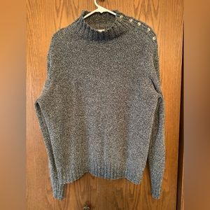 Columbia Lightweight Mock Neck Sweater Heather Black Size L